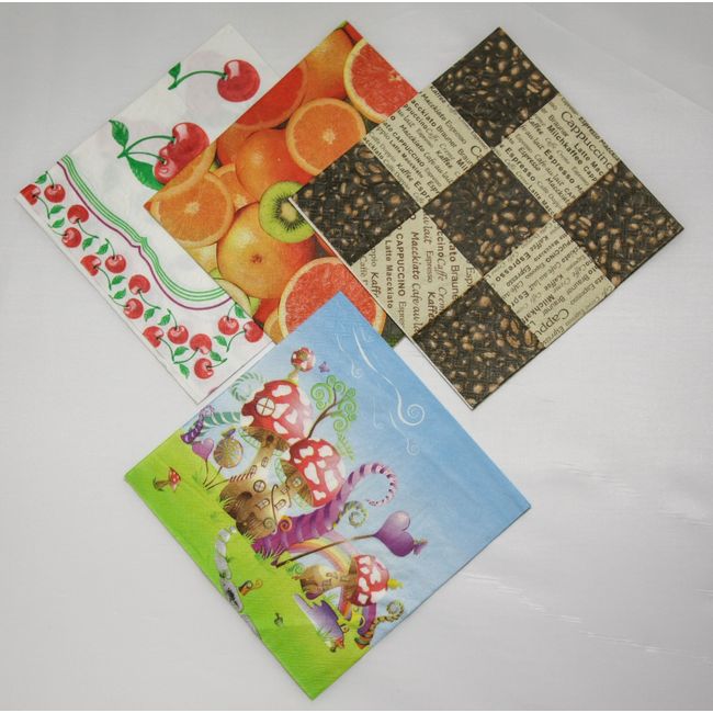 (33) 4 Assorted Paper Napkins, 5 each (2 Ply 13" x 13")