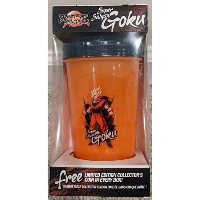 GamerSupps Limited Edition DragonBall Fighterz Super Saiyan Goku Shaker w/  coin!