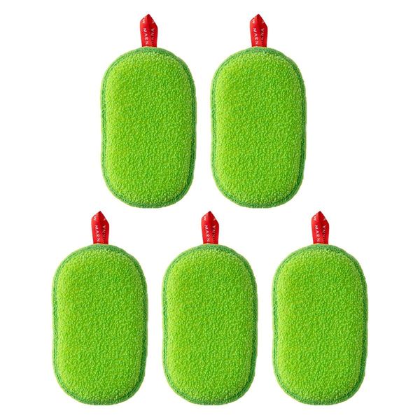 Marna Sponge K005 This Can Be Used Dishwashing Sponge, Green, Set of 5