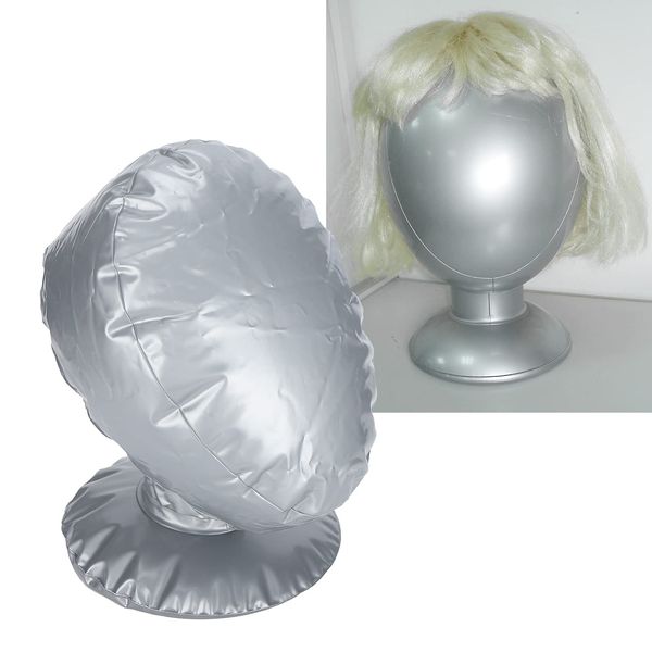 Mannequin Head Inflatable Wig Display Stand PVC Manikin Training Head Window Display Prop Model for Headphone Hats Wigs Jewellery