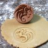 Fun Food Tools, Wood Cookie Stamp, 2.5 Inch (Dragon CS-009)