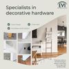 EVI Herrajes Wall Mounted Door Stop (Black Laquered - Black Rubber)