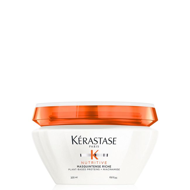 KERASTASE Nutritive Masquintense Riche Hair Mask | Deeply Nourishes & Conditions | With Plant-Based Proteins & Niacinamide | For Medium to Thick Dry Hair | 6.8 Fl Oz