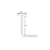 2pc Flat Disk Nose Stud L-Bend Clear Acrylic Flexible Retainer Body Piercing - 20G