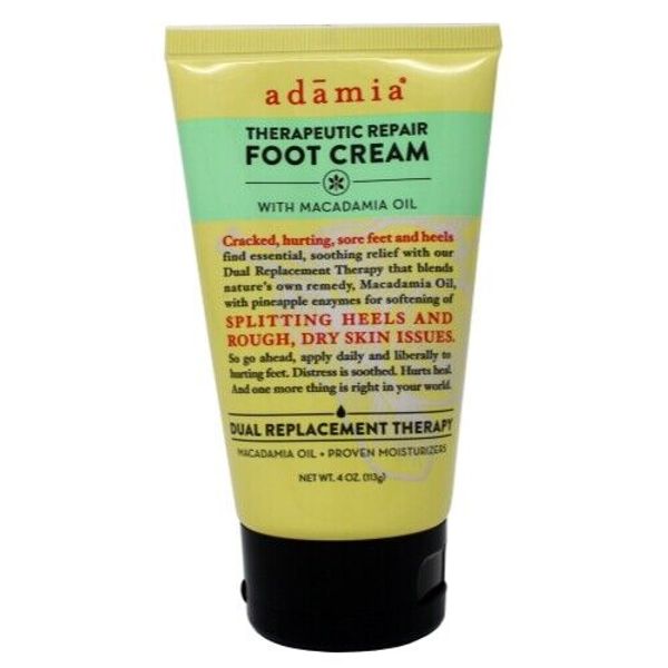 Adamia Therapeutic Repair Foot Cream with Macadamia Oil, 4 oz