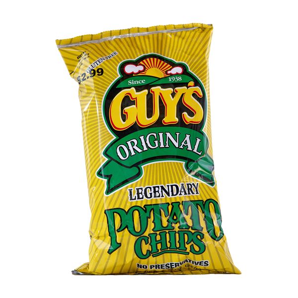 Guys Classic Potato Chips – A Crispy Potato Chip w/Legendary Taste & Only 2 Natural Ingredients (Salted Potatoes) – Natural Potato Chips Make Tasty Guy Snacks, Bulk Office Snacks 15 (8 oz Bags)