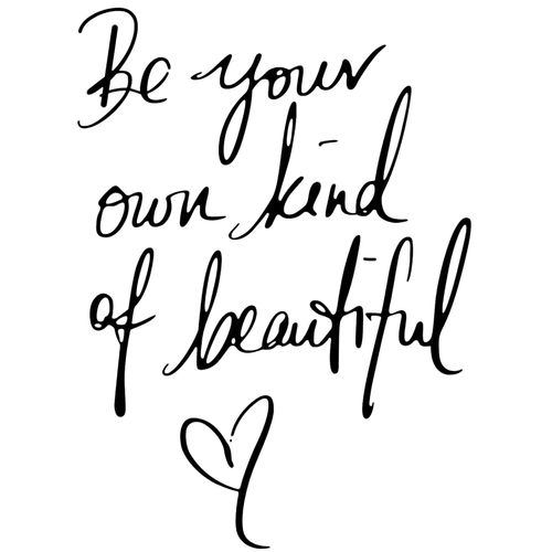 Wall Stickers Inspirational Quote Be Your Own Kind of Beautiful Motivational Saying Art Lettering Vinyl Decal Home Decor Wallpaper for Girls Bedroom Living Room Office Home Background Decoration