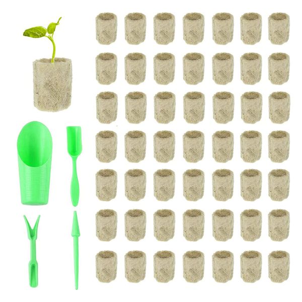 YANRU 50 Pieces, Rock Wool Plugs, Rockwool Cube, Hydroponic Block Vegetables, Rock Wool Pad for Plant Growing, with 4 Pieces Seedling Plant Tools, Growing Seedlings, Flowers, Plants, Garden (50)