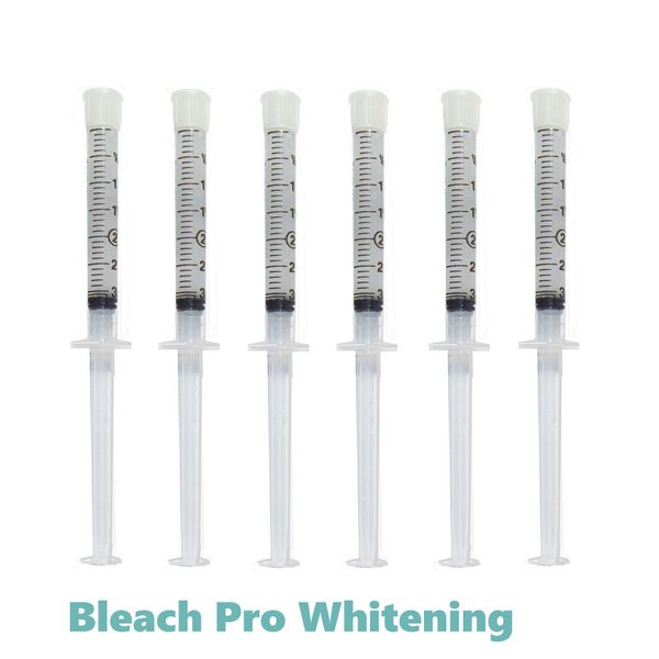 Teeth Whitening Gel 44% Carbamide Peroxide, 6 Tooth Bleaching Gel Syringe Dispensers 6 pcs