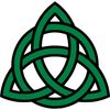 CafePress Green Celtic Knot Folded Greeting Card Glossy