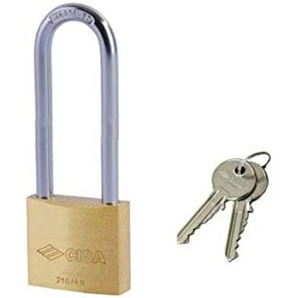 Shackle Brass Padlock with Extra-Long mm.40 22011 CISA (CISA)