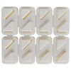 FIXON 8 Piece Small Cord Holders Set | Adhesive Backing | Triangular Hook Design | Wire Management & Organization | White/Off-White | Versatile Usage