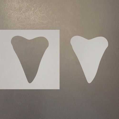 Shark Tooth Reusable Mylar Stencil - Art Craft Supplies 4 Inch