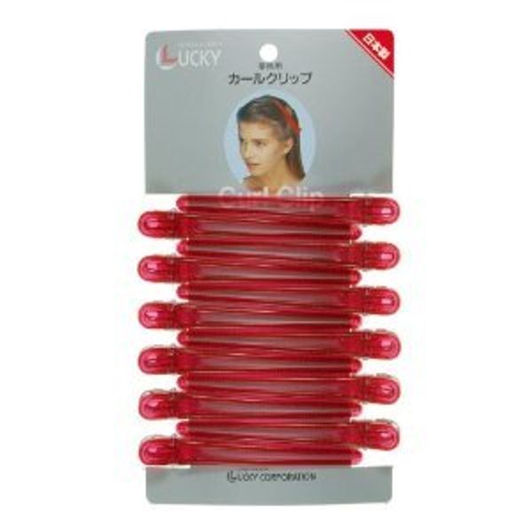 Lucky Trendy Commercial Curl Clip LL (12 Pieces) (Strawberry)