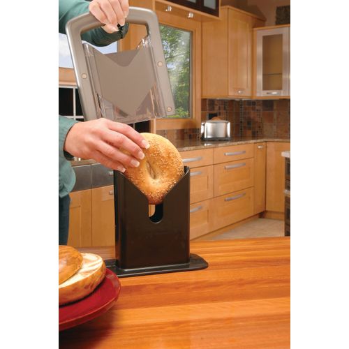 Hoan The Original Bagel Guillotine Universal Slicer, 9.25-Inch, White