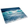 Blue White Waves Sea Nature Glass Chopping Board Kitchen Worktop Saver Protector