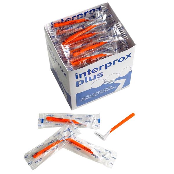Interprox Plus Interdental Brushes Box of 100 (Orange Super Micro)