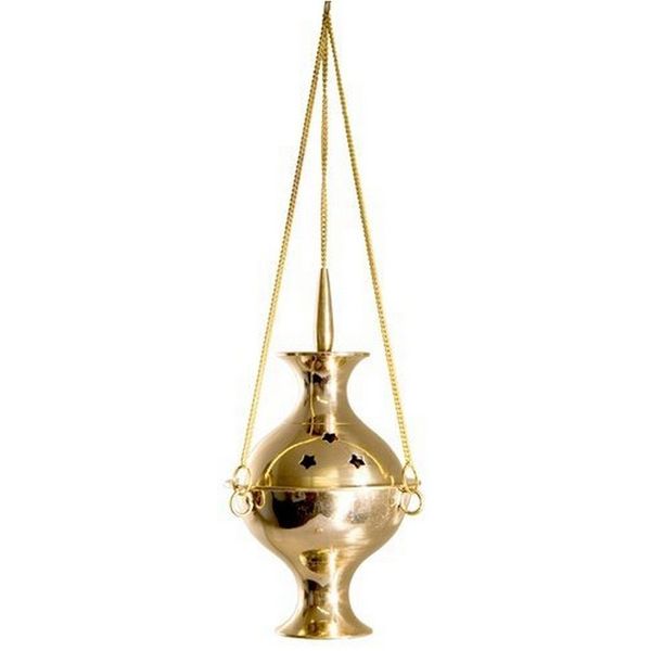 Accessories - Brass Burners Hanging Censer/Charcoal Incense Burner, 6" H