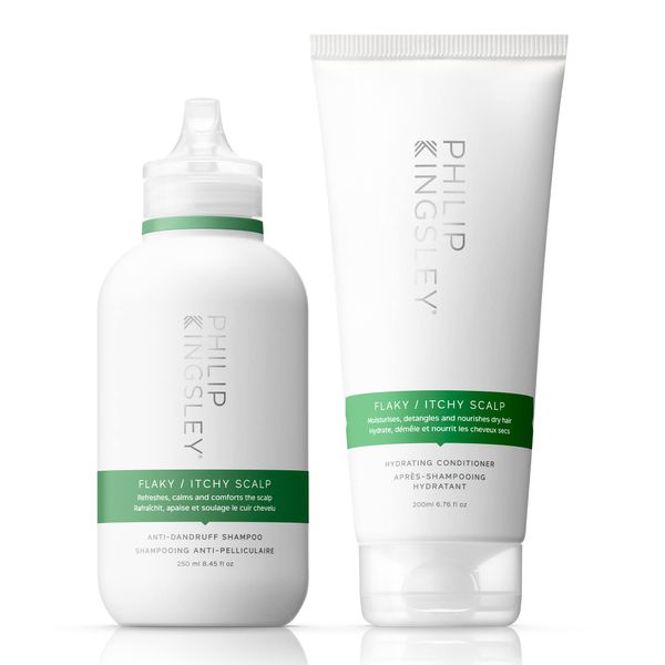 Philip Kingsley Flaky/Itchy Scalp Shampoo and Conditioner Set, Dry Oily Scalp Treatment, Soothes and Calms, 250ml and 200ml