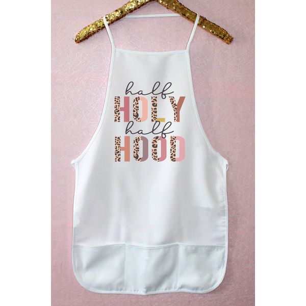 Half Holy Half Hood Kitchen Apron