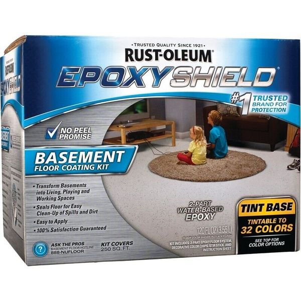 Rust-Oleum 225446 EPOXYSHIELD Basement Floor Coating Tint Base Kit