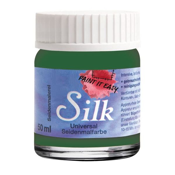 PAINT IT EASY NEU Bügelfarbe/Seidenmalfarbe, 50 ml, Tiefgrün