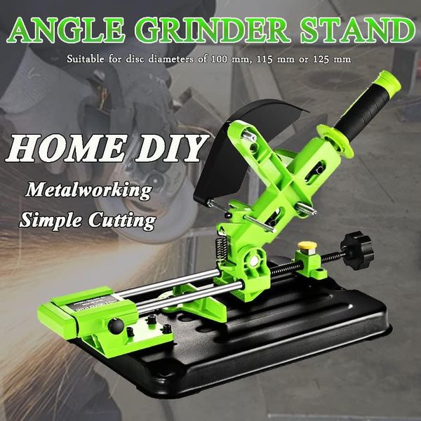 Disc grinder bracket is suitable for 45° adjustable disc grinder; DIY metal processing cast iron base easy cutting rebar aluminum fixed bracket hand sharpener angle mill fixed universal bracket