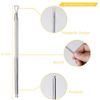 Triangle Cuticle Pusher Metal Scraper & UV Gel Nail Polish Remover Tool By Wishbeauty - Nail Polish Cleaner Tool - Stainless Steel Manicure Sticks for Removing Gel Nail Polish Peeler Art Remover