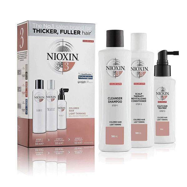 Nioxin Full-Size System 3 Kits / Hair Loss / Shampoo, Conditioner & Treatment