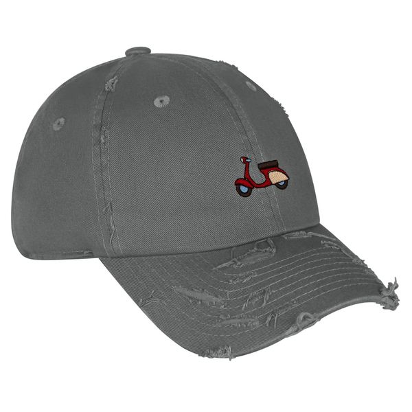 JPAK Scooter Vintage Dad Hat Embroidered Cap Motorcycle Gray