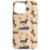 iPhone 16 Pro Max Dachshund Pattern Sausage Dog Lover Wiener Flower Pattern Case