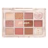 Jill Leen. HT02 Shining Mini Eyeshadow Palette, 12 Colors, Fine Glitter, High Color, High Adhesion, Compact