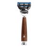 MÜHLE RYTMO Steamed Ash 4-piece Pure Badger 5-Blade Razor Modern Luxury Wet Shaving Set - Perfect for Every Day Use, Barbershop Quality Close Smooth Shave
