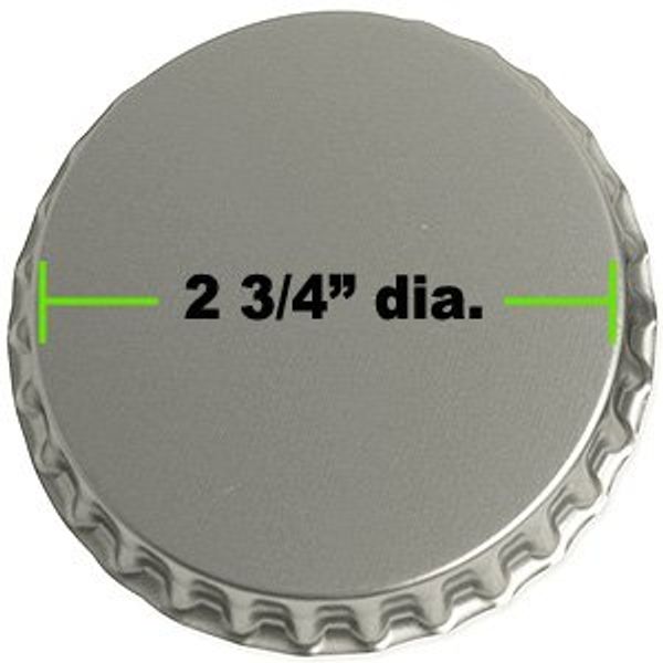50 Super Jumbo Chrome Bottle Caps Large Extra Big Silver XXL