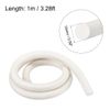 sourcing map Silicone Foam Seal Strip 15mm 1m Sponge Rubber Cord Solid White