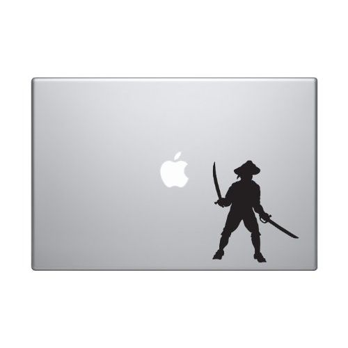Swashbuckler Pirate Crew- Dual Cutlass Captain Verison 1-5 inch Black Vinyl Decal Sticker for Cars, Laptops, Trucks, and Glass