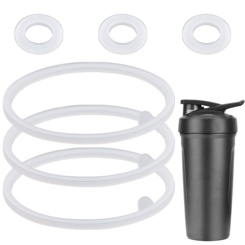 6pcs Gasket Replacement for BlenderBottle Strada Flip Shaker Cup Stainless Steel Water Bottle, 2 Sizes Silicone Leak-Proof Durable Sealing Rings Compatible with 24oz & 28oz BlenderBottle Strada
