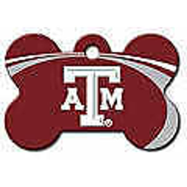 NCAA TEXAS A & M AGGIES LARGE BONE PET ID TAG