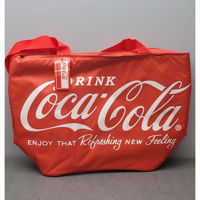 Coca Cola Large Shoulder Tote Cooler Lunch Bag Straps and Official Coke Logo R4D