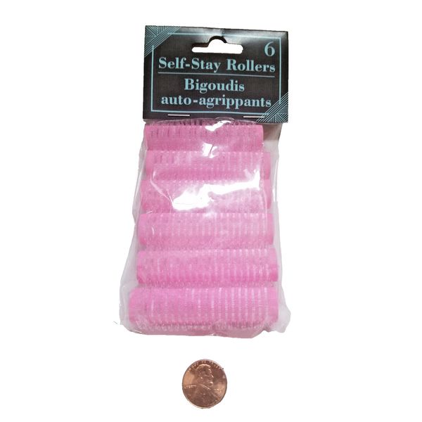 w5c wear Stay Hair tie ROLLERS curler pack=5 L-weight Pink 639277981578