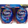 Tums Chewy Bites Antacid Extra-Strength 750 Assorted Berries, 108 Tablets