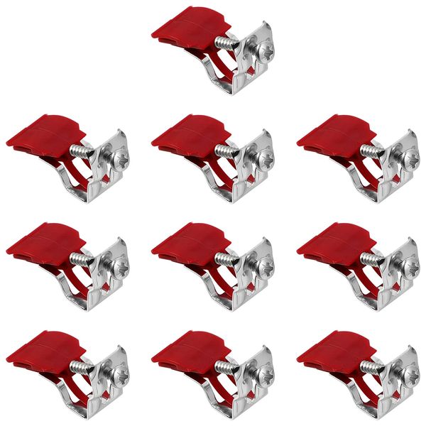 VILLCASE 10pcs Sink Bow Mounting Clips Arc Shaped Kitchen Sink Dish Bowl Adjustable Perforating Screws Sink Accessories (50 * 25 * 18M)