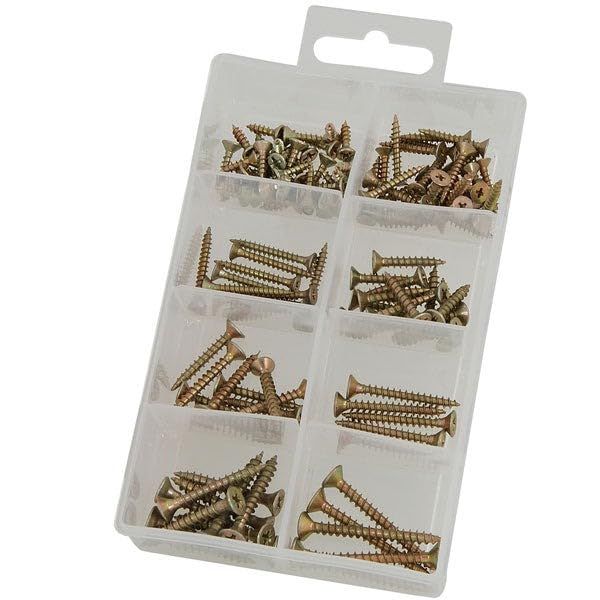 Neilsen CT0452 120pc Assorted Wood Screw Set with Multiple Sizes - Durable and Convenient Storage Box