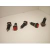 5X Pack Momentary 2 Pins Push Button Power Switch 3A 250V Squared Red Lot On Off