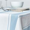 HOGARYS Tablecloth and Napkins Set, Polyester, Blue Cord, 150_x_150cm