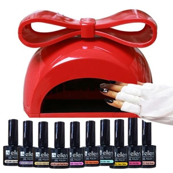 Red Ribbon Gel Lamp Gel 10 Types Gel Glove Set Random Nail Smile Gel Material Machine Gel Nail Gel Art