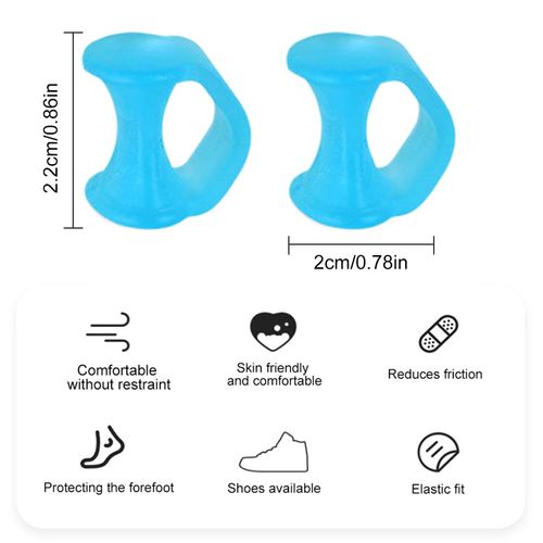 4 Pairs of Toe Separators, Toe Separators, Small Toe, Toe Stretcher, Toe Spacer for Overlapping Toes, Relief, Small Toes, Pressure and Pain, Suitable for Running, Hiking, Yoga