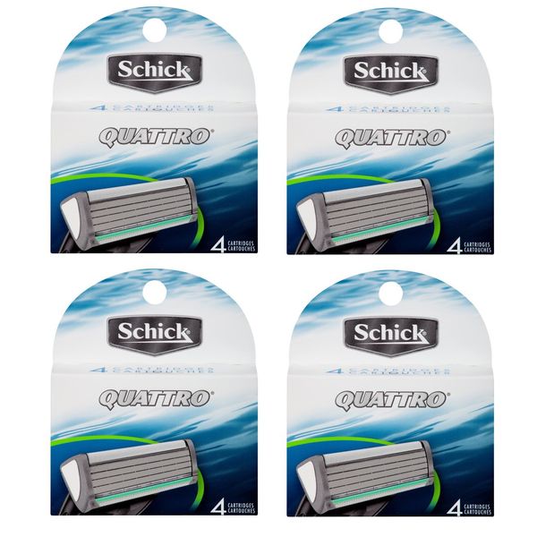 Schick Quattro for Men Razor Blade Refills, 16 Cartridges