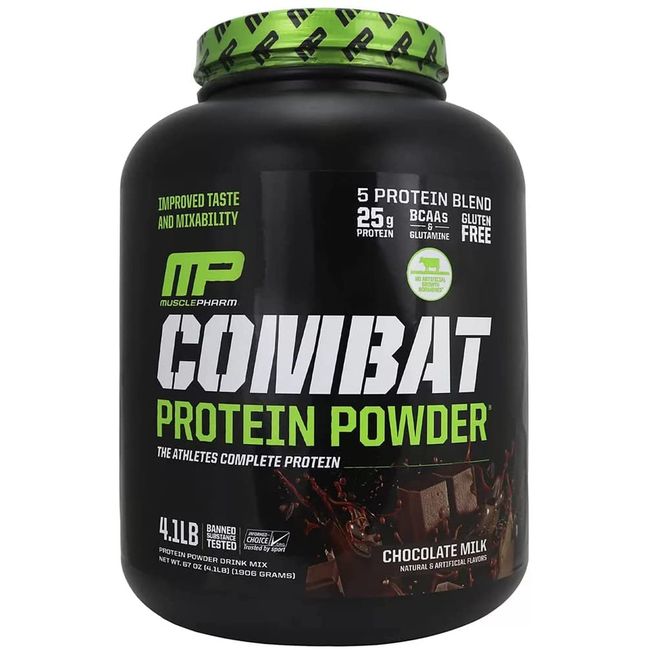 Musclepharm Combat Protein Powder Chocolate Milk, 4.1 Pounds, 52 Servings