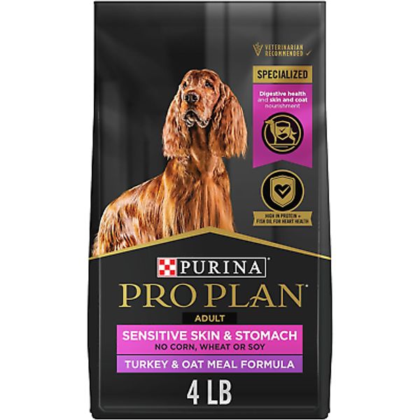 Sensitive Skin and Stomach Dog Food with Probiotics for Dogs, Turkey & Oat Meal